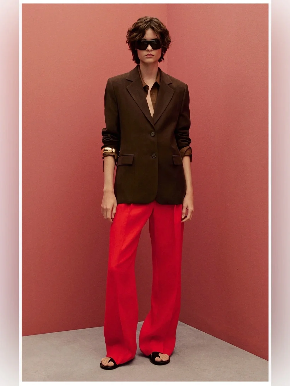 Mango Limona Pleat Front Wide Leg Linen Pants